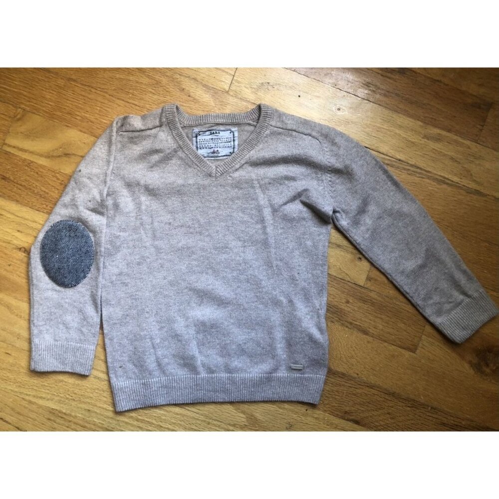 Zara Size 3-4 Wool Blend Elbow Patch Sweater